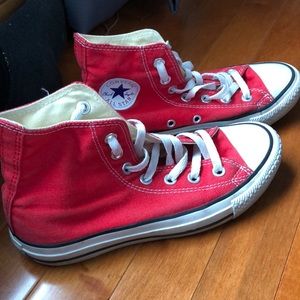 Red high top converse